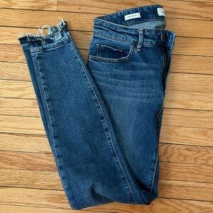 Loft Outlet Curvy Skinny Jeans Size 0 Distressed Hem